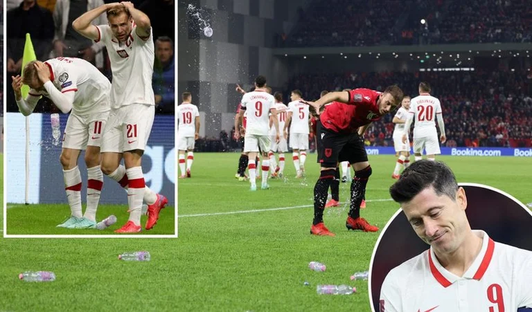 FIFA condanna l'Albania per le bottiglie che ha lanciato verso la Polonia