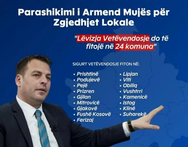 Andmen Muja glaubte, VV gewinnt 24 Gemeinden bei Kommunalwahlen