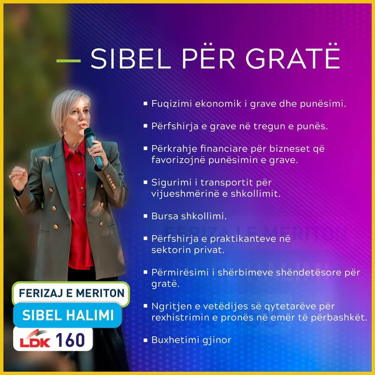 Sibel Halimi: “Gratë gjithmonë do të jenë prioriteti im”