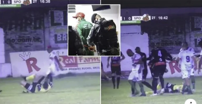 Skena shokuese: Arrestohet futbollisti brazilian pasi shqelmoi gjyqtarin në kokë