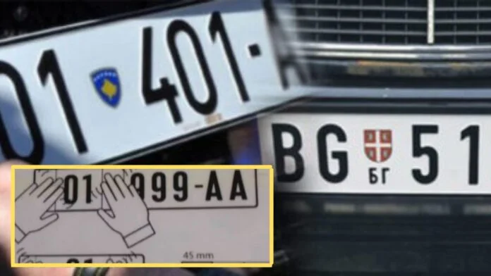 Qeveria e Serbisë shpërndan doracakun e mbulimit të simboleve të Kosovës për targat