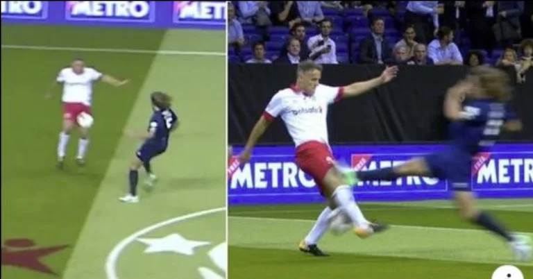 Ndërhyrja e Carles Puyolit në Phil Nevillen në miqësore është aq brutale, sa që thjesht duket e pabesueshme