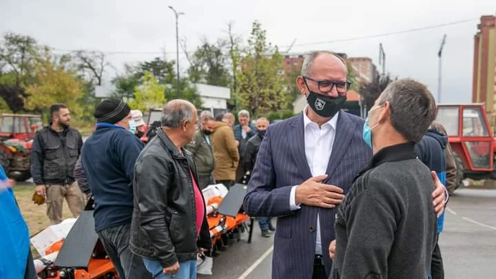 Agim Aliu continues to help Ferizaj farmers split 55 brakes