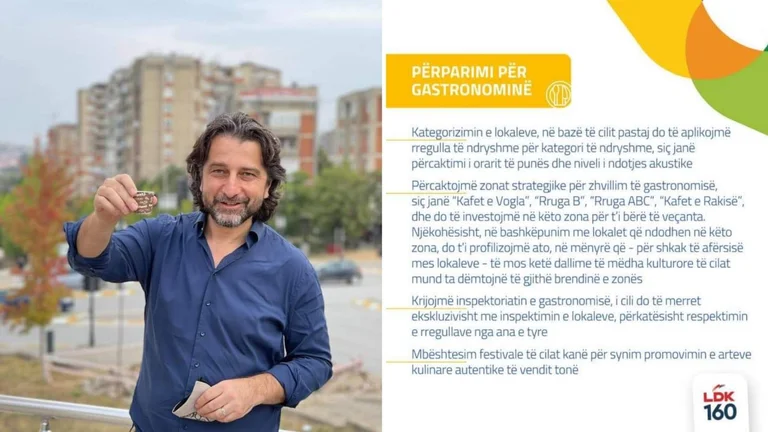Pristina para todo esto es la ayuda gastronómica, con el presidente de Progress Rama