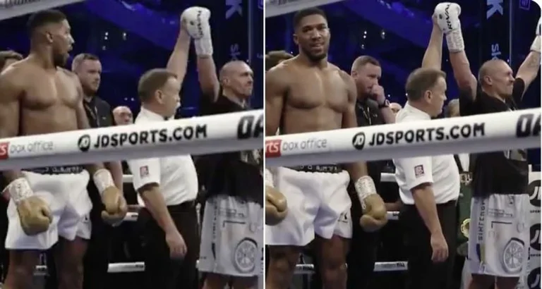 Todos se ríen de la reacción de Joshua. ¿Qué pensaba el boxeador cuando el jurado dio los resultados?