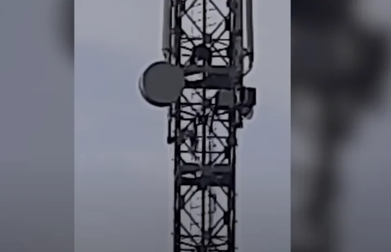 Jahr: Feuerwehrleute klettern auf die Antenne und entfernen serbische Flagge (Video)