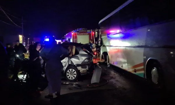 Eine Unfallszene in Cline, in der eine Person starb