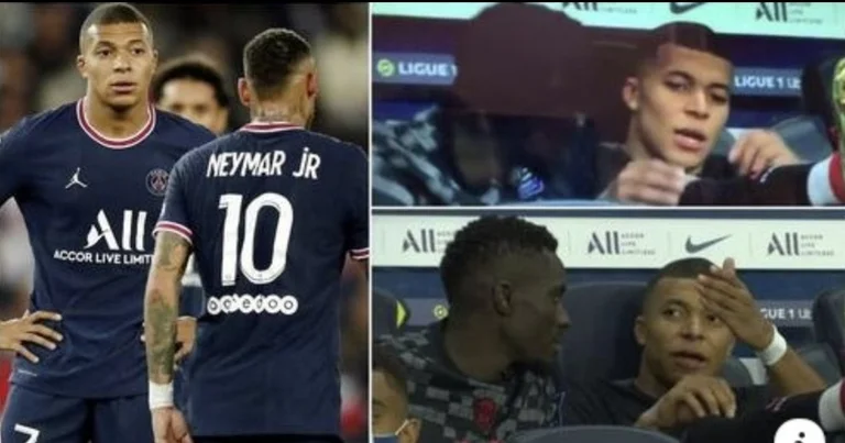 Cámaras atrapadas Kyle Mbppen quejándose de Neymar, después de la meta de Drexler contra Montpellier