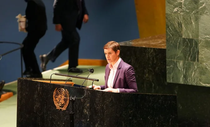 Brnabyk parle au monde à l'ONU de la situation dans le nord