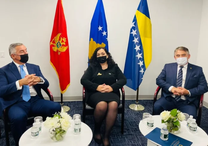 Osman from New York appears with joint communiques with counterparts from Bosnia and Montenegro about the situation in the north
