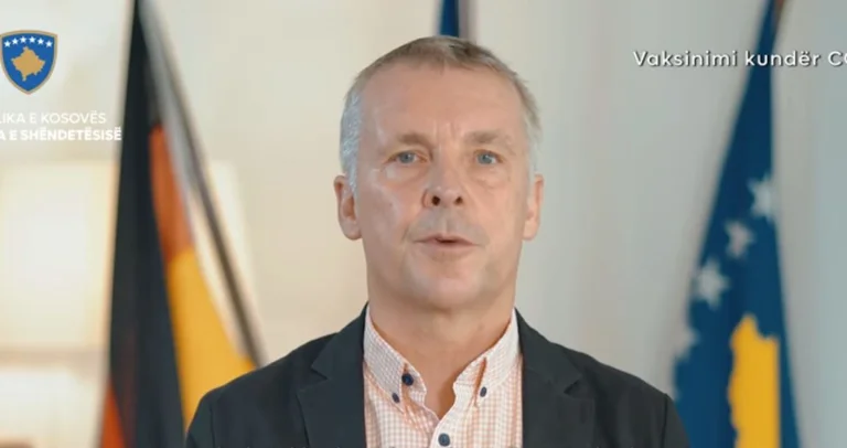 German Ambassador With Video Message for Kosovars Regarding Inoculation