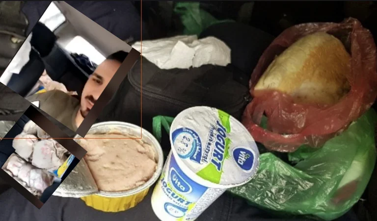 Two young boys take bread to Kosovo police in the north