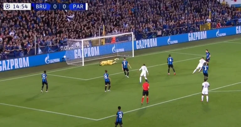 PSG-së i duhen vetëm 15 minuta për ta dridhur Bruggen e shkretë: Herrera shënon, Mbappe asiston