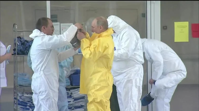 He's infected with the coronavirus staff, Putin gets into the proselytizing.