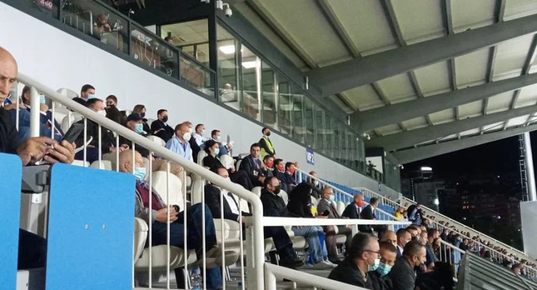 Memli Krasniqi leaves the stadium édil Vokriı after the double murder in the town of Pec