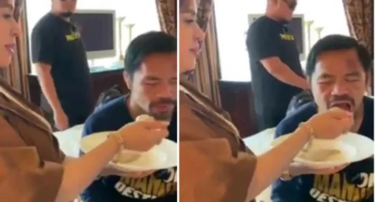 The boxing legend was so badly beaten in the ring that her wife is forced to feed her as a child