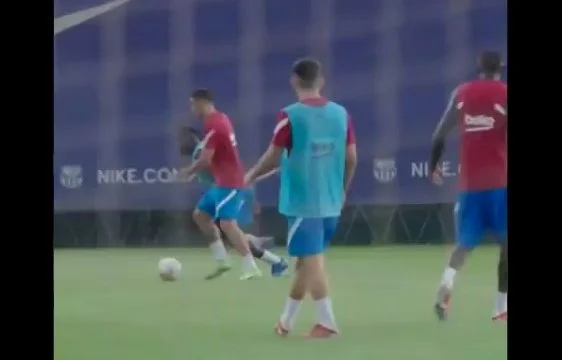 Rey Manaj marque un objectif spectaculaire en exercice, Barcelone publie une vidéo