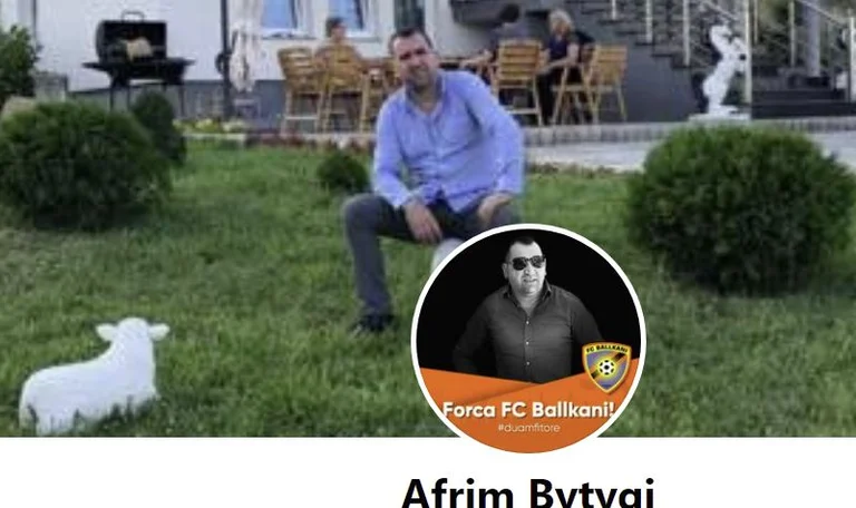 Presidenti i klubit të Malishevës është tifoz i Ballkanit, e mbanë logon në foto të profilit