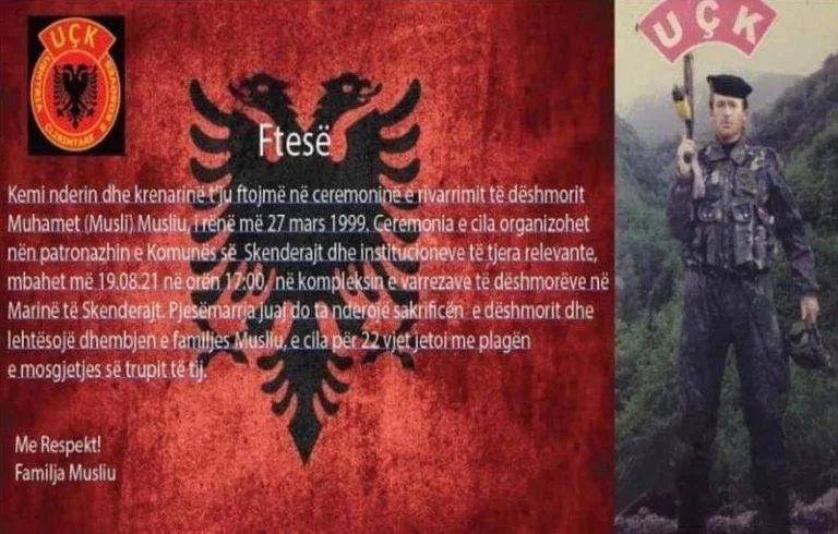 Pas 22 vjetësh identifikohet trupi i dëshmorit Muhamet Musliu, rivarrimi bëhet nesër në Marinë të Skenderajt