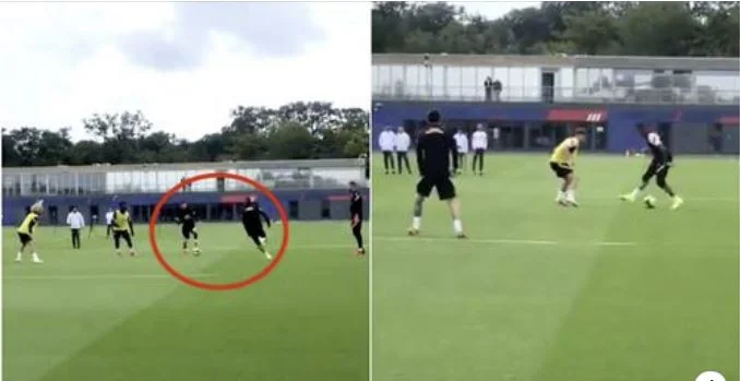 Pamje të Messi dhe Mbappe në një skuadër në stërvitje – e padrejtë për kundërshtarët