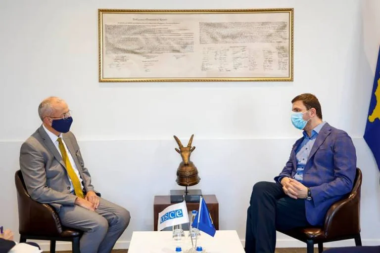 Memli Krasniqi takon Shefin e Misionit të OSBE-së në Kosovë, biseduan për zhvillimet politike në vend