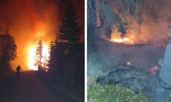Bilder aus einer alarmierenden Brandlage in Rugova