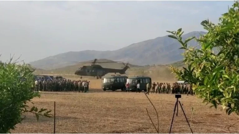 Fires in Gjirokastra, air support from Germany