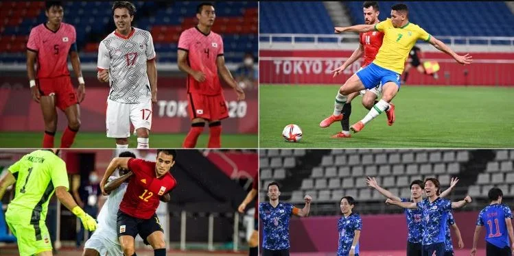 Le semifinali delle Olimpiadi di calcio 4 squadre, 4 diverse parti del mondo