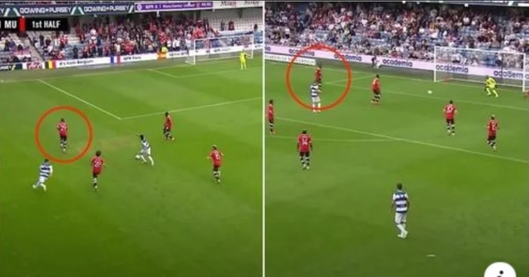 Image publiée par Aaron Wan-Bissakas défendant contre QPR et terrible