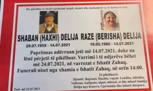 couple du Kosovo enterré qui est mort lors des inondations en Allemagne