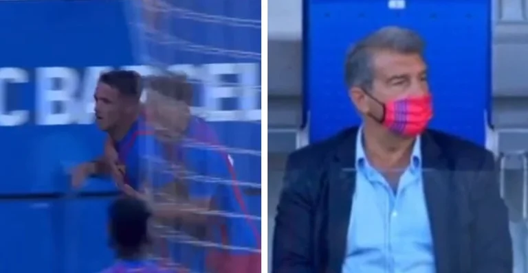 Rey Manaj shpërthen në sy të Laportas dhe Koemanit: Hat-trick në miqësore, shënon edhe me gjoks