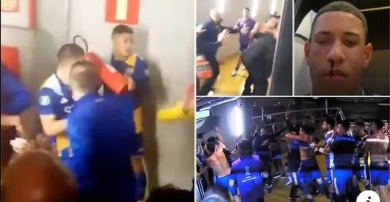 Pamjet e çmendura tregojnë lojtarët e Boca Juniors duke u përleshur me policinë pas humbjes në Copa Libertadores