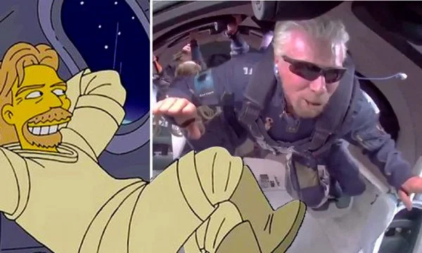 Wow: Simpsons parashikuan edhe fluturimin hapësinor të miliarderit Richard Branson