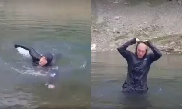 Haradinaj dje në majën e Gjeravicës, zhytet pak edhe në liqen: Uji s’qenka i ftohtë