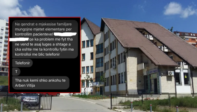 “Ankohu te Arben Vitia” – Mjekët në Prishtinë pa mjete, qytetares ia kontrollojnë fytin me blic të telefonit