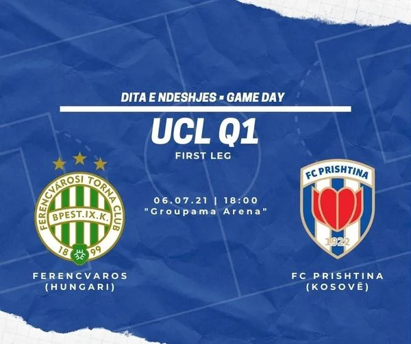 Offizielle Formationen: Ferençvaros '% Pristina