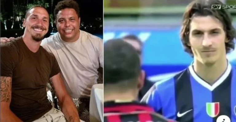 Zlatan se encuentra con Ronaldo brasileño, no olvida el momento en que no pudo sacar sus ojos de su ídolo.