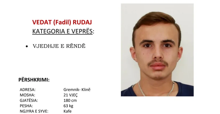 Kosovo Police Suche Hilfe bei der Suche nach dieser Person