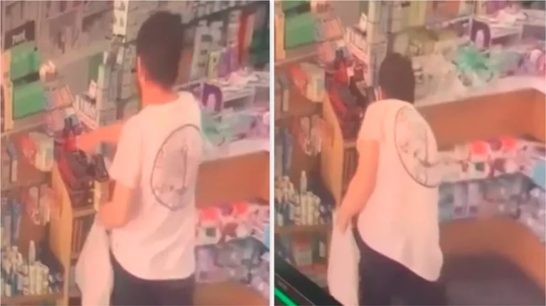 ‘Për gjynah’: Qytetari futet në barnatore në Prishtinë dhe përpara pronares vjedh disa produkte