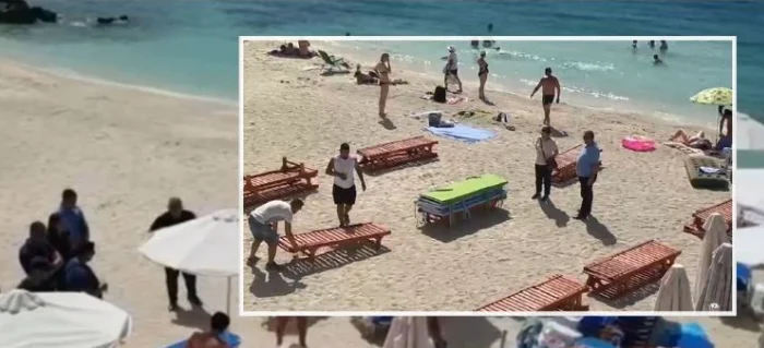 Pas Velipojës dhe Drimadhes, tjetër konflikt për shezlongët në Ksamil, policia rrethon çadrat