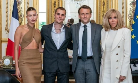 Justin Bieber rencontre le président français Emmanuel Macron