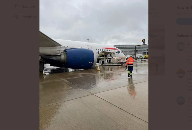 Aeroplani i British Airways kolapson në pistën e aeroportit Heathrow