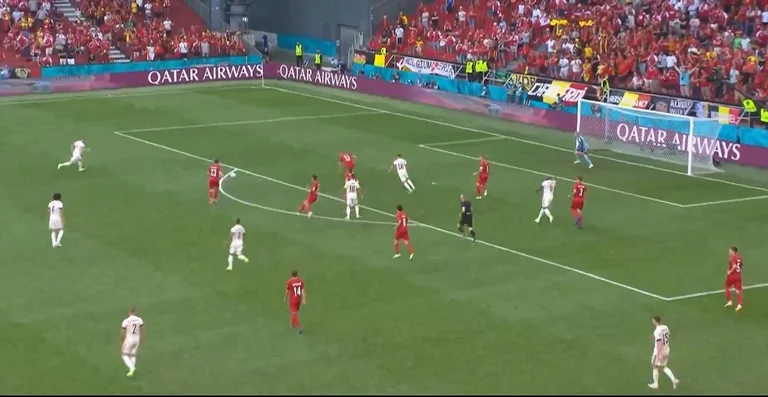 Belgjika përmbysë rezultatin në sfidën kundër Danimarkës, De Bruyne realizon një super gol por nuk feston