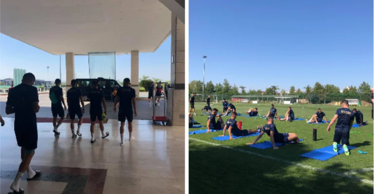 I turchi non si fermano a chiedere di Muriqi, Caldei bagnati calciatori