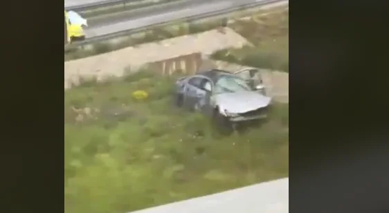 Image d'un accident lourd sur la rue Pristina-Peje, une personne décédée
