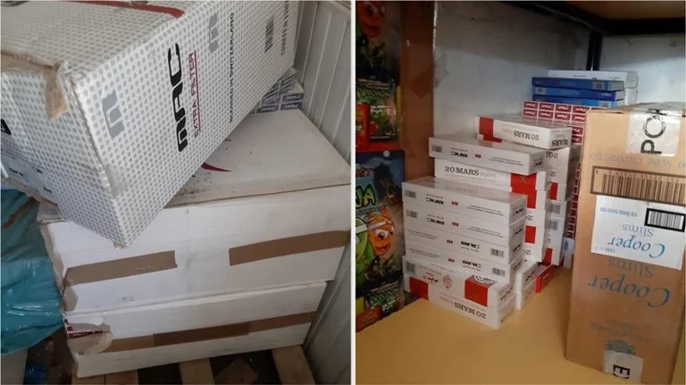 Über 2.000kg Rauch Zigaretten und Schmuggler Tabak
