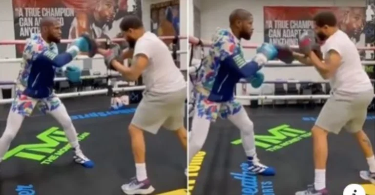 Les images des exercices de Floyd Maywether prouvent qu'il reste le véritable maître de la boxe