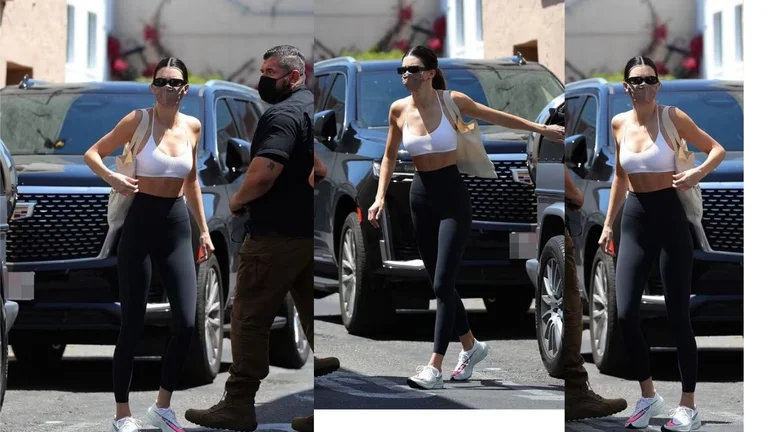 Kendall Jenner è fotografato a Los Angeles dopo aver lasciato la palestra.