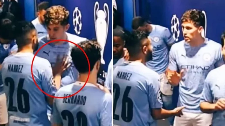 Riyadh Mahrez fue frustrado con John Stones en el túnel, después de la primera parte en la final contra Chelsea