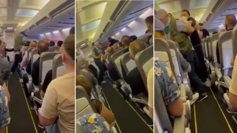 La police a arrêté deux personnes en battant des Albanais dans l'avion.